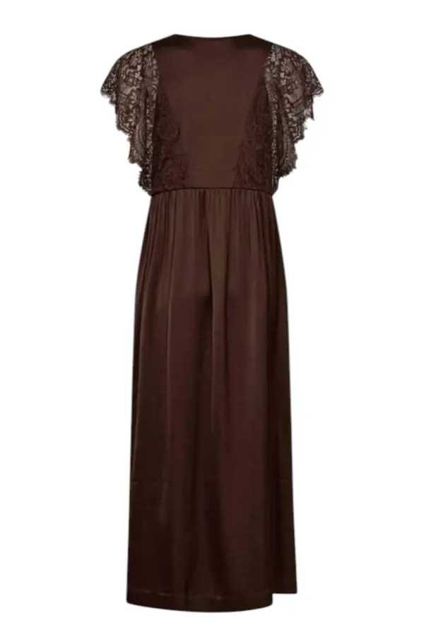 Idun Lace Dress - Dark Brown