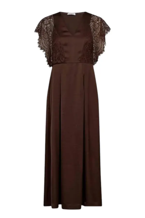 Idun Lace Dress - Dark Brown