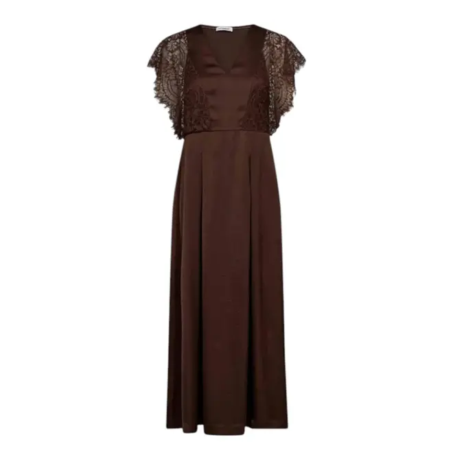 Idun Lace Dress - Dark Brown