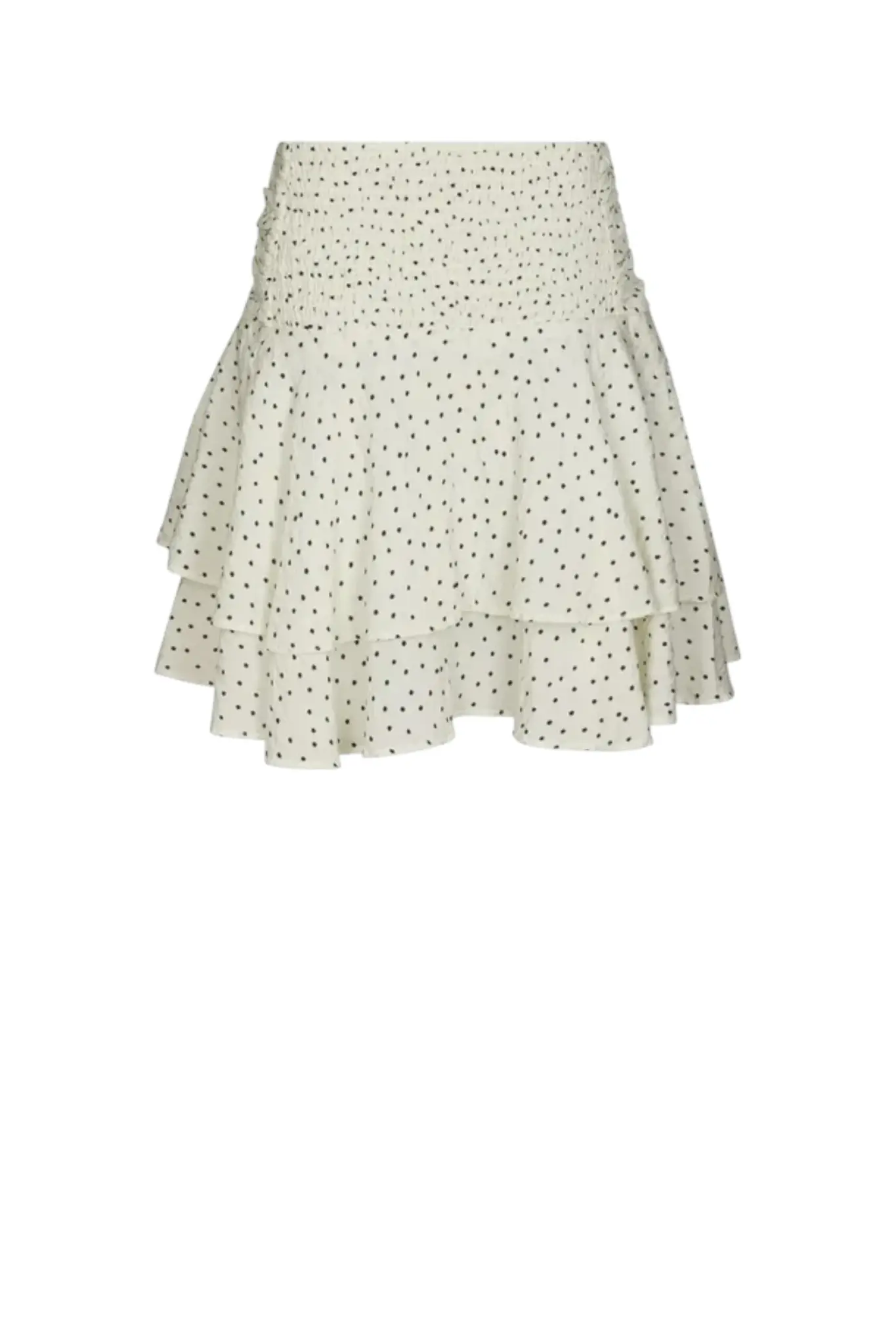 Janie Mini Dot Skirt - Off White