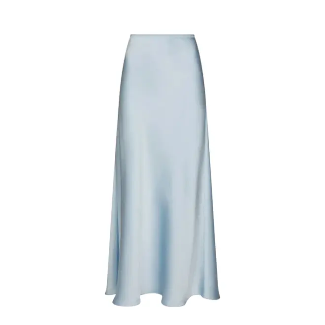 Vicky Heavy Sateen Skirt - Light Blue