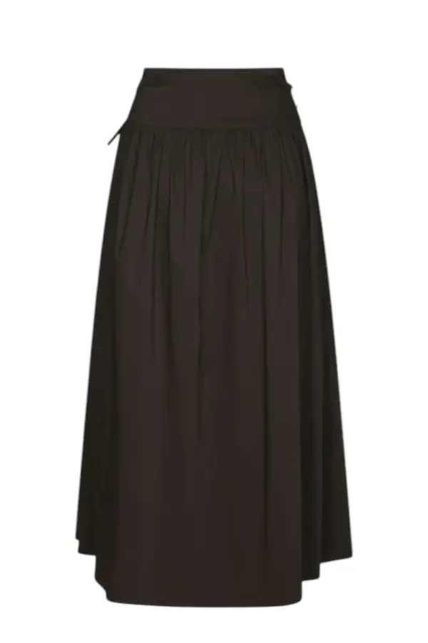 Anais Poplin Skirt - Chocolate Brown