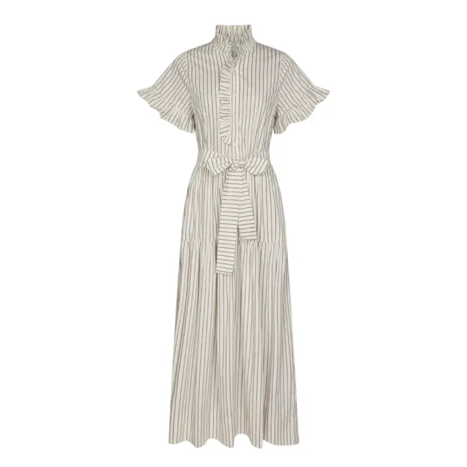 Nellie Wide Stripe Dress - Ivory