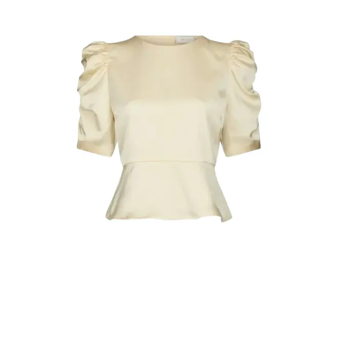 Benua Heavy Sateen Blouse - Light Yellow