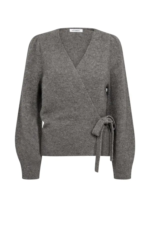 Roger Wrap Cardigan - Grey Melange