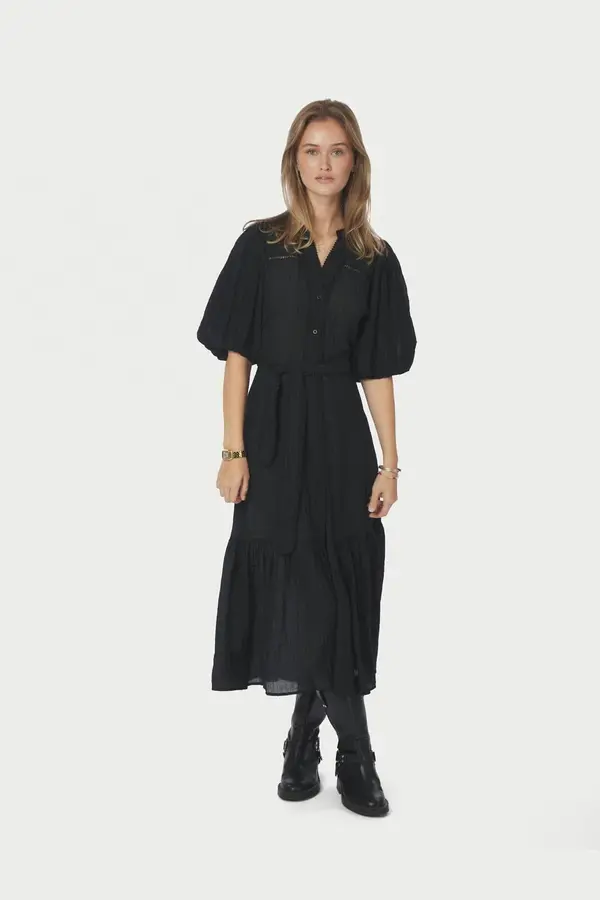 Magarita Crepe Dress - Black