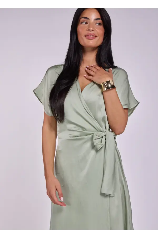Delana Midi Dress - Sage Green