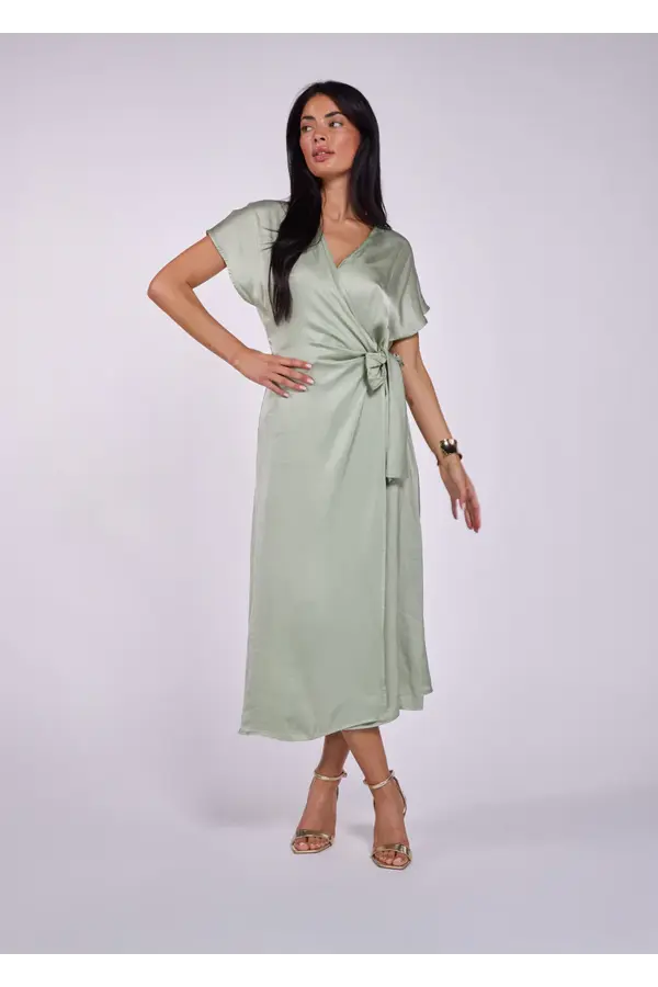 Delana Midi Dress - Sage Green