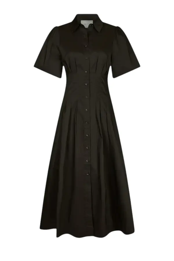 Baia Poplin Dress - Chocolate Brown