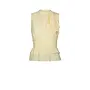 Ansol Solid Chiffon Top - Light Yellow