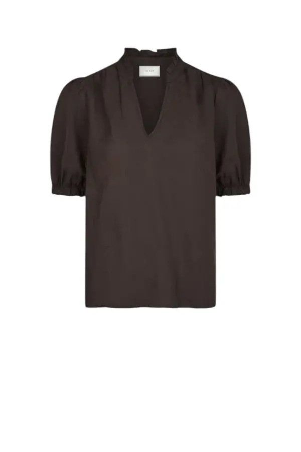 Odesa Linen Blouse - Dark Brown