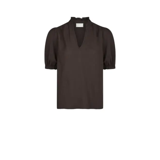 Odesa Linen Blouse - Dark Brown