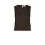Svetlana Linen Top - Dark Brown