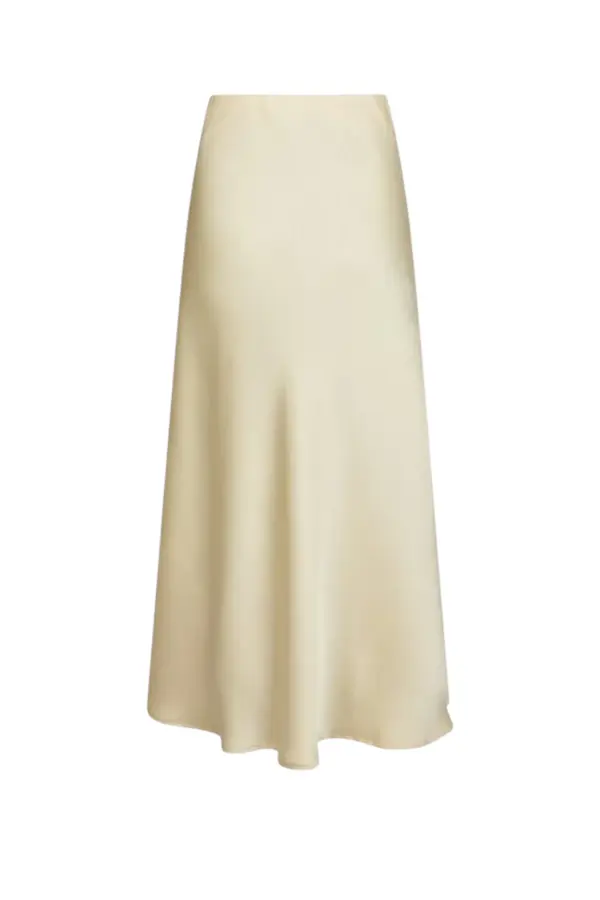Vicky Heavy Sateen Skirt - Light Yellow
