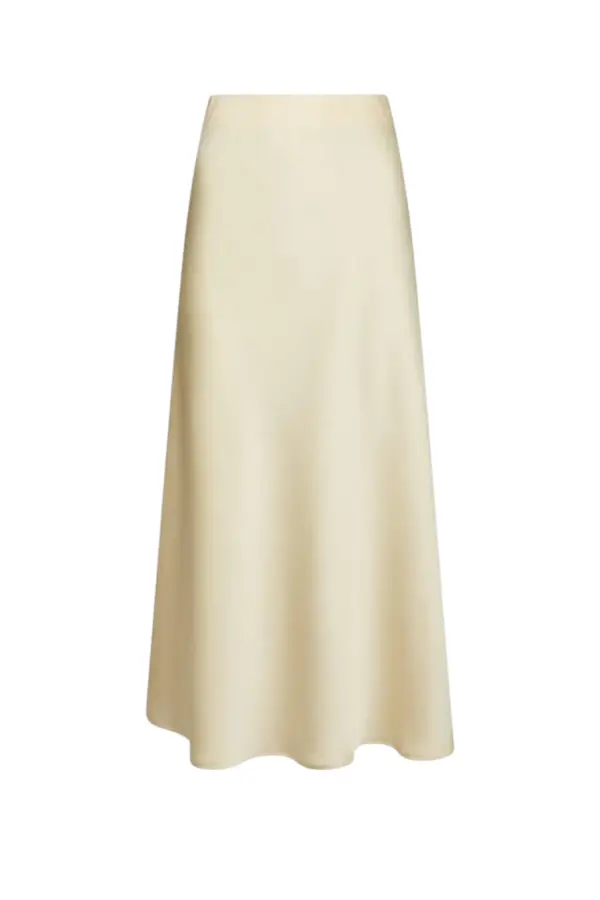 Vicky Heavy Sateen Skirt - Light Yellow