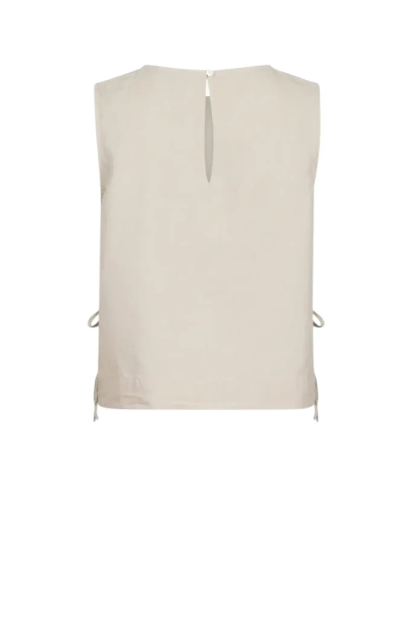 Svetlana Linen Top - Sand