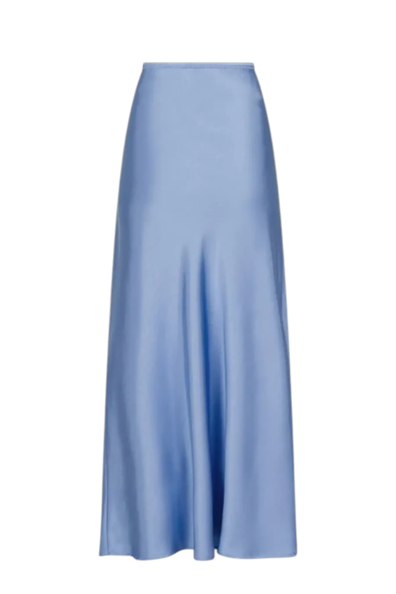 Vicky Heavy Sateen Skirt - Smoke Blue