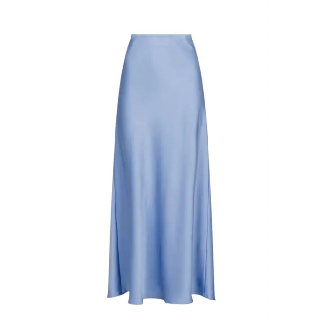 Vicky Heavy Sateen Skirt - Smoke Blue