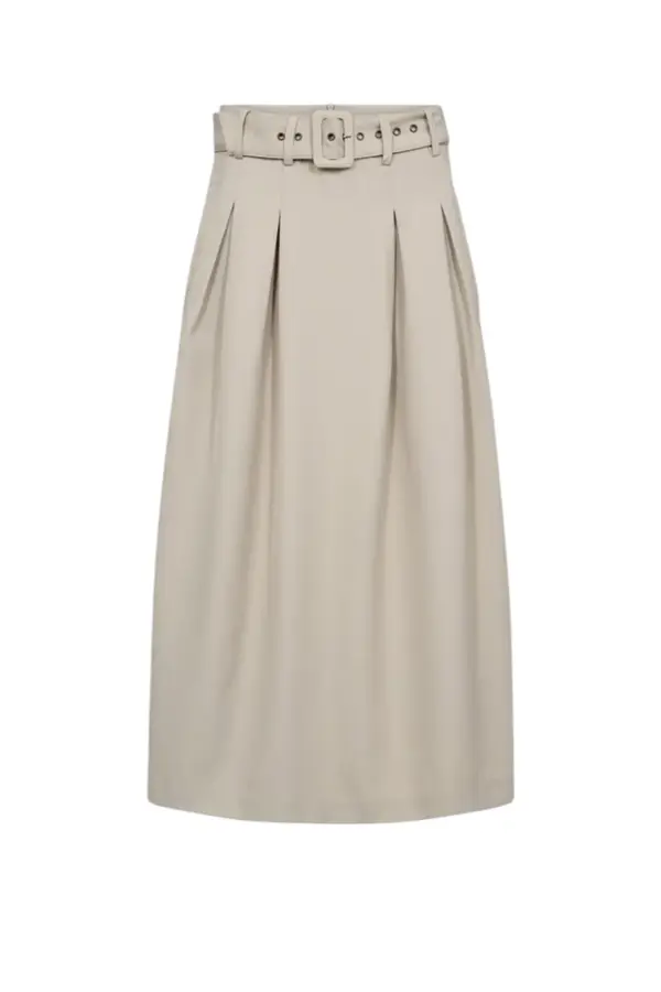 LunaCC Blet Pleat Skirt - Taupe