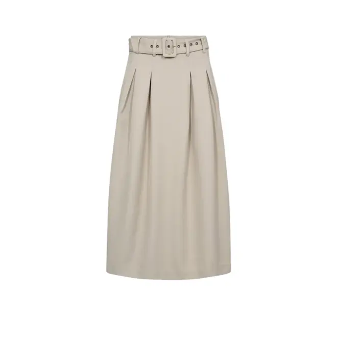 LunaCC Blet Pleat Skirt - Taupe