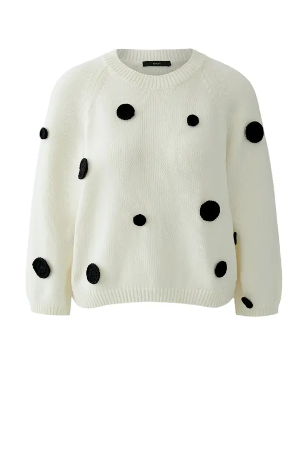 Dot Pullover - White/Black
