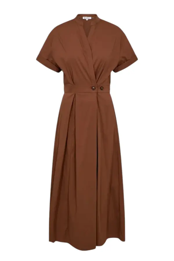 Elara Wrap Dress - Suntan