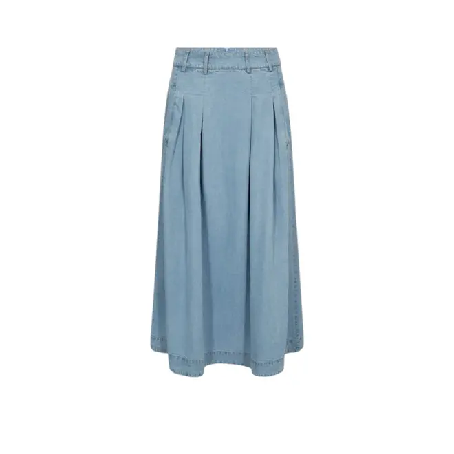 Tilly Anya Pleat Skirt - Fade Denim