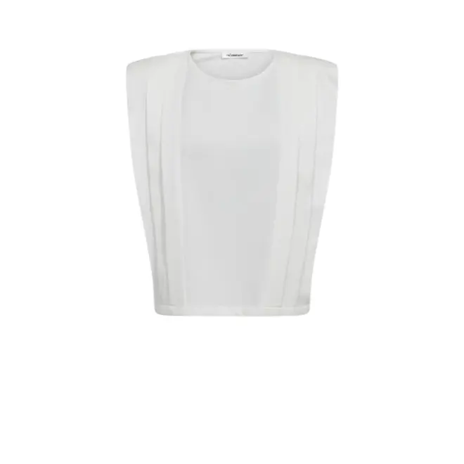 Zelli Padded Pleat Top - White