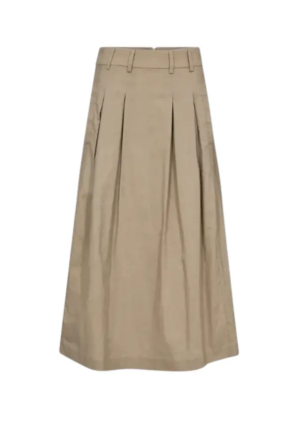 Leila Anya Pleat Skirt - Bisquit