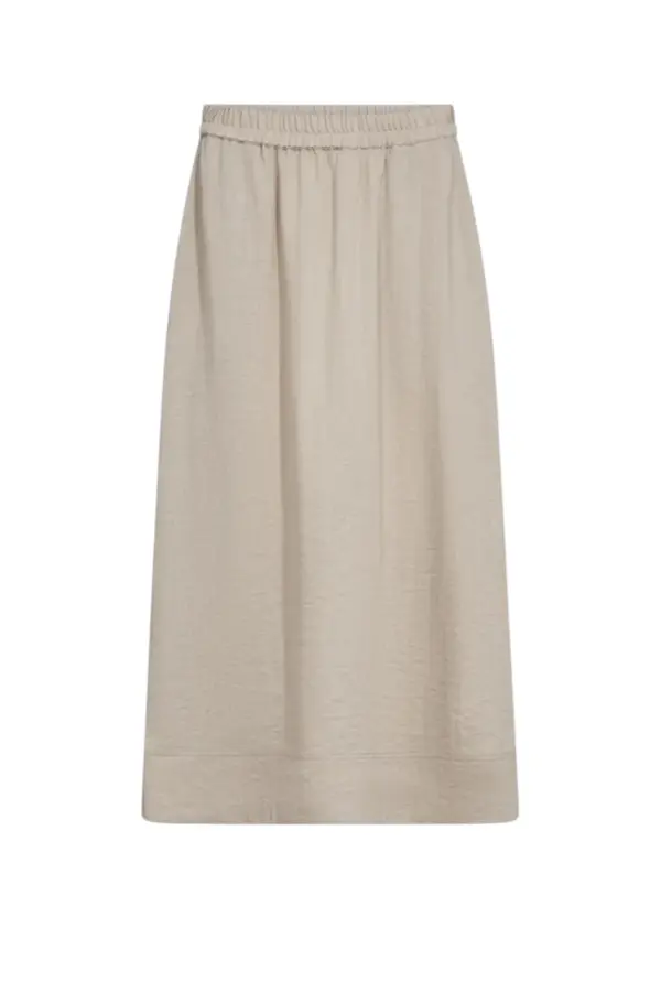 EvaCC Midi Elastic Skirt - Walnut