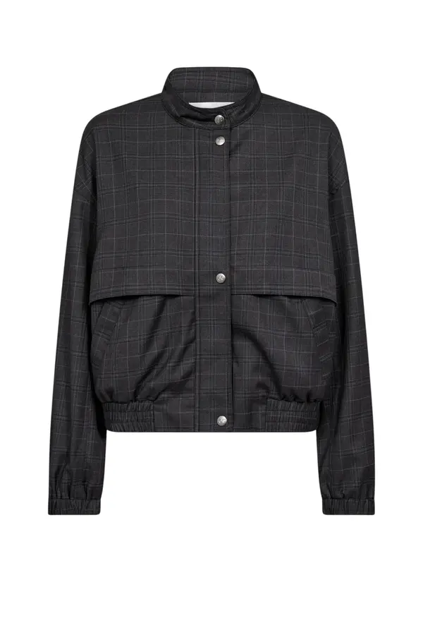 EloraCC Check Jacket - Dark Grey