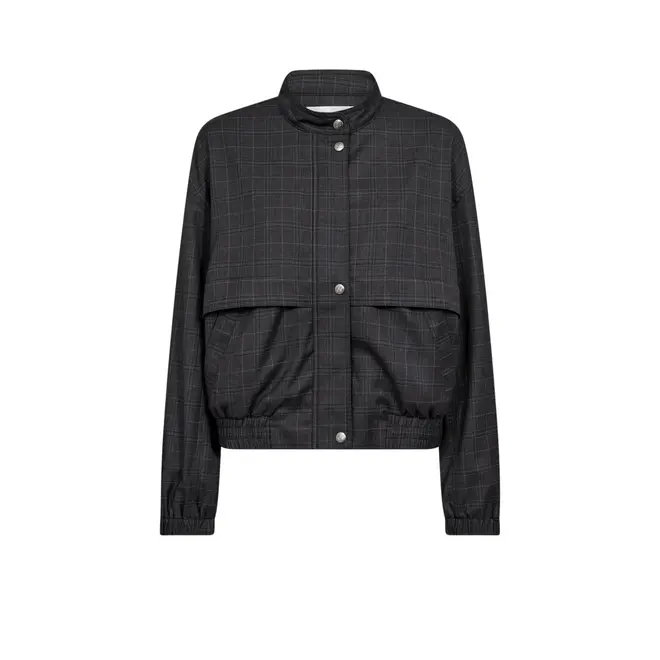 Elora Check Jacket - Dark Grey