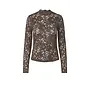 Lacey LS Lace Top S Noos - Chocolate Brown