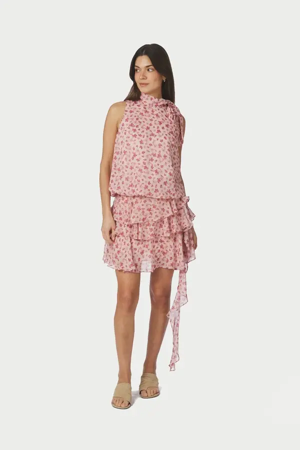 Veda Flower Top  - Dusty Roze