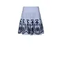 Tarrow Stripe Embroidery Skirt - Blue