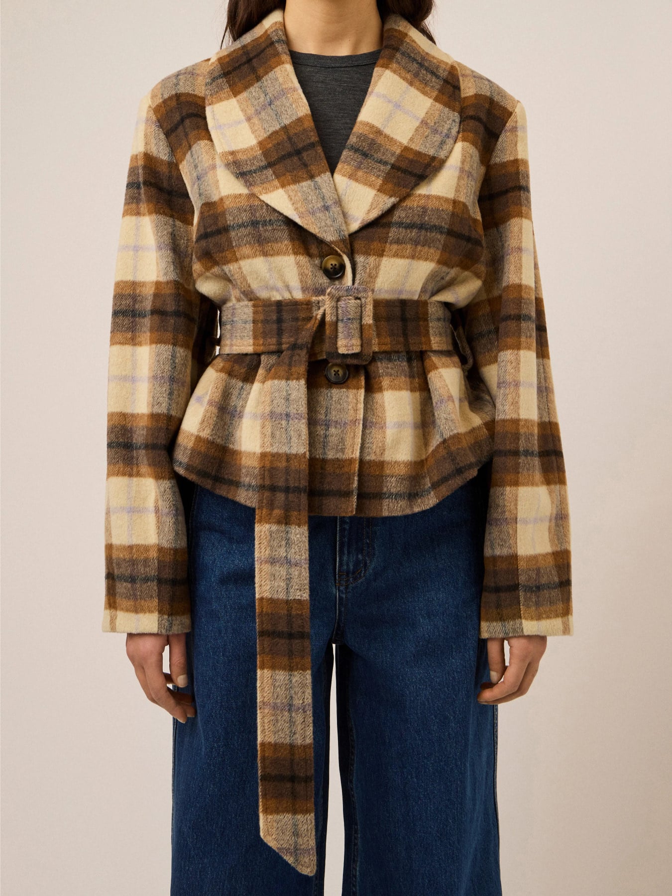 Cody LS Belted Jacket - Brown