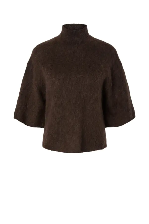 Tilde 2/4 Mohair Blend Knit Pullover - Mole Melange
