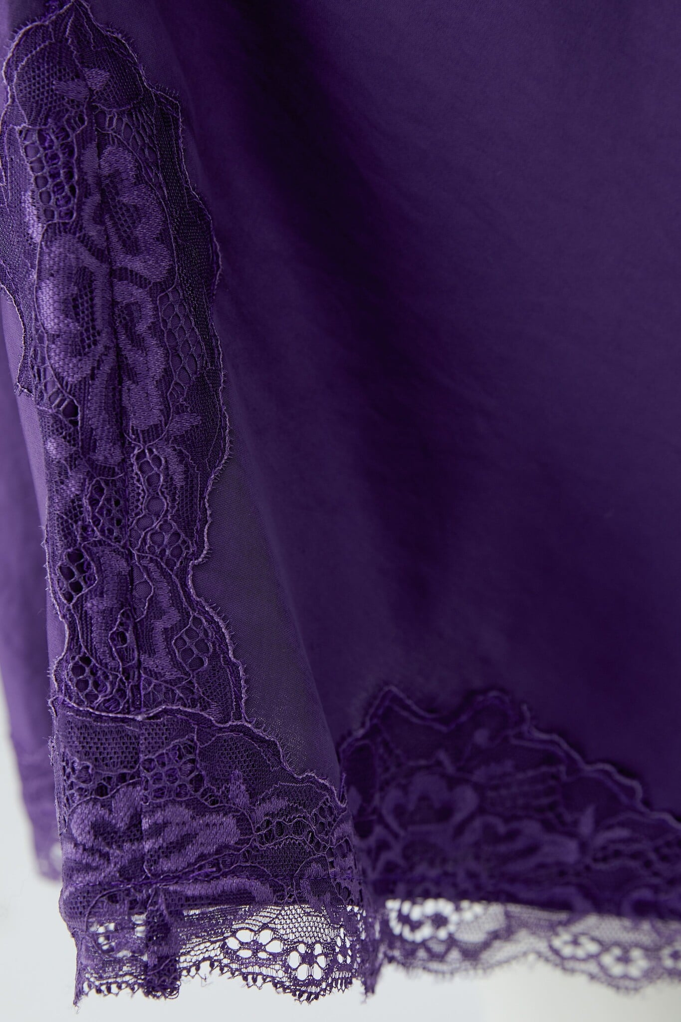 Satin Maxi Skirt - Purple