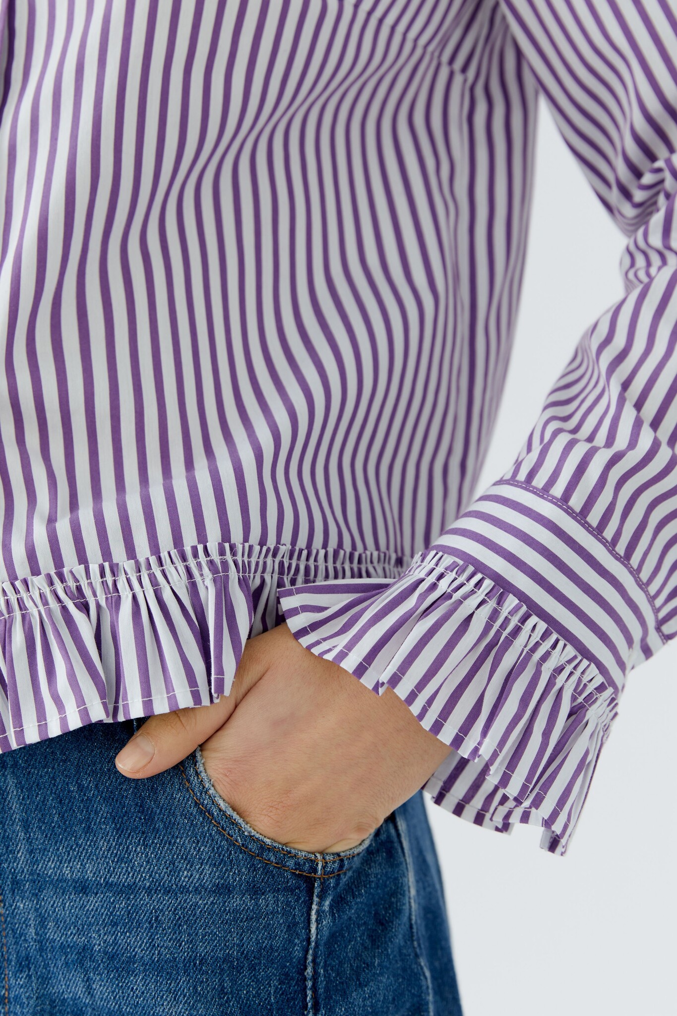 Striped Blouse - Purple