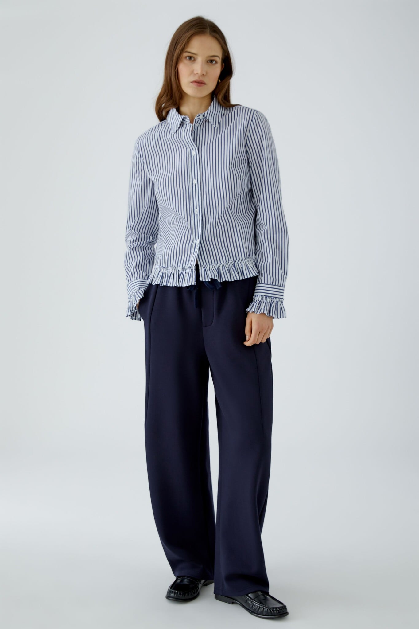 Striped Blouse - Navy