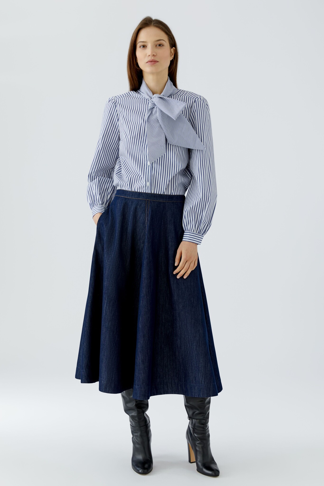 Midi Skirt - Denim Blue