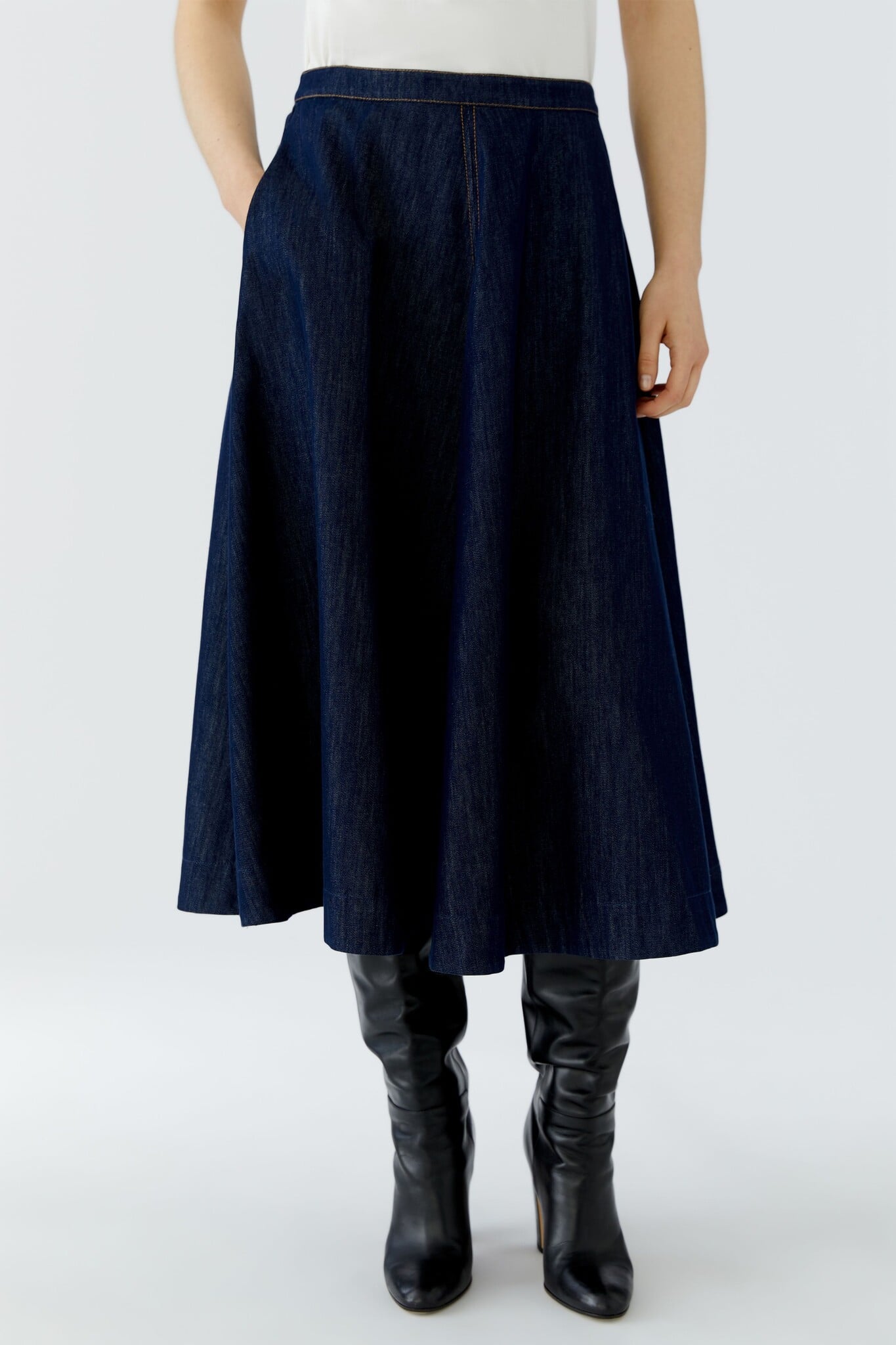 Midi Skirt - Denim Blue