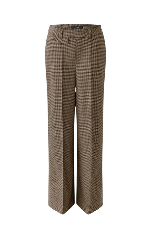Checked Trousers - Brown