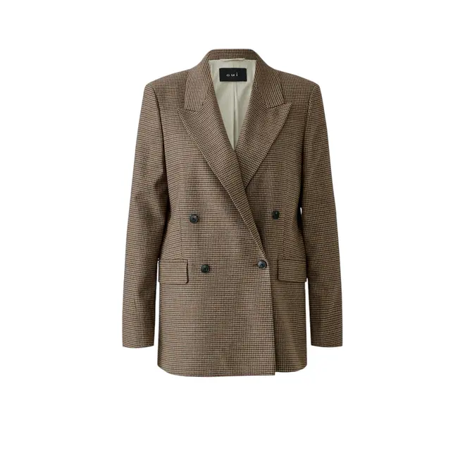 Checked Blazer - Brown