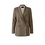 Checked Blazer - Brown