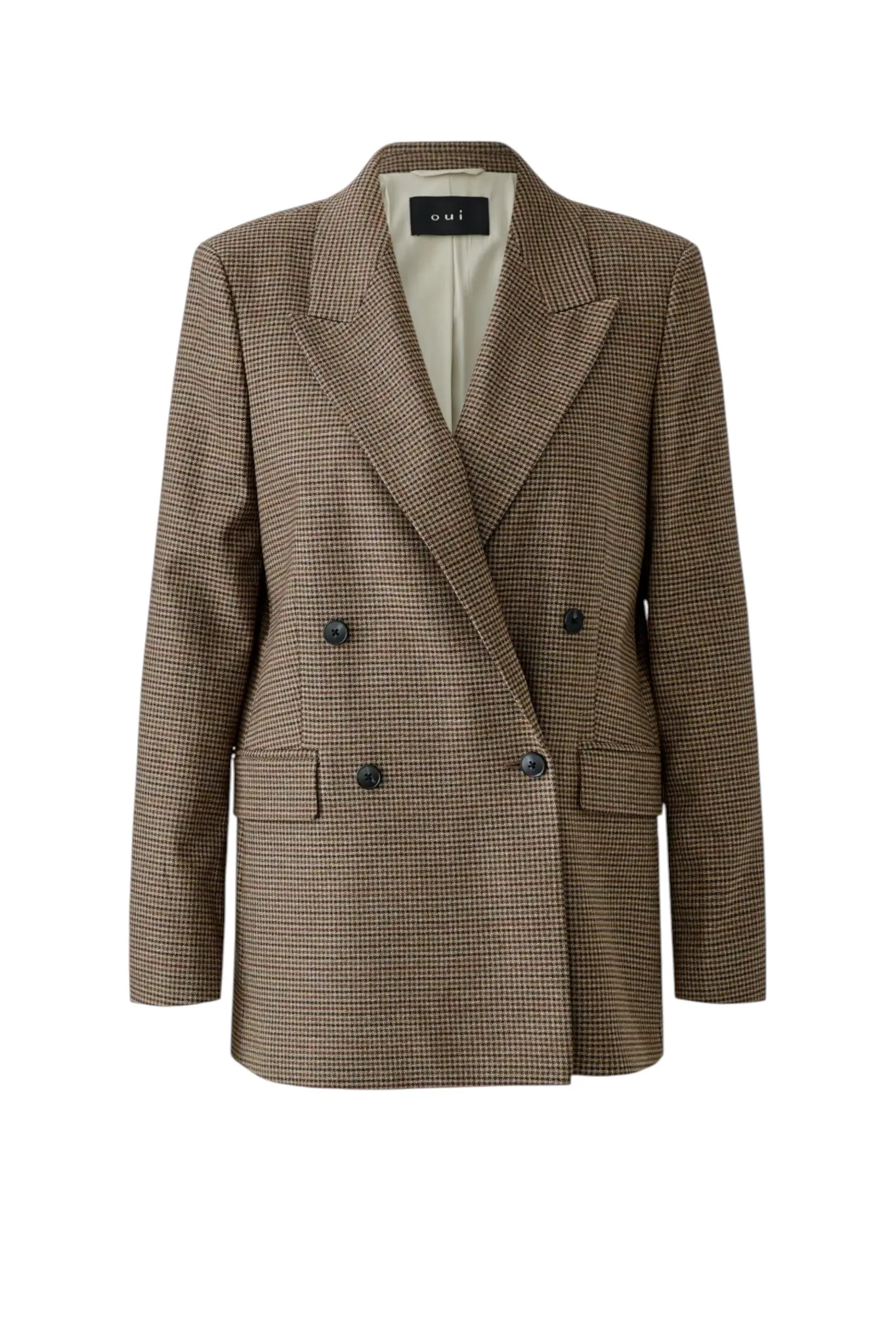 Checked Blazer - Brown