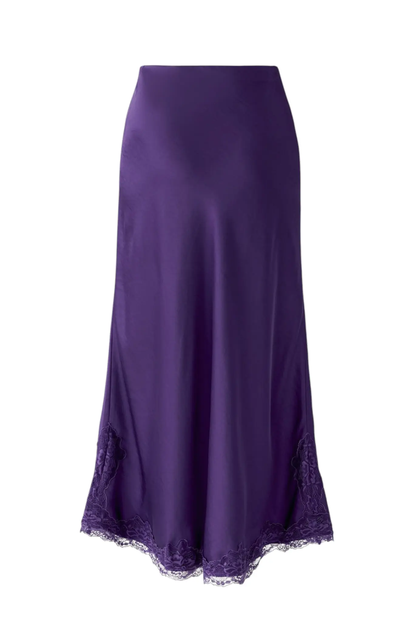 Satin Maxi Skirt - Purple