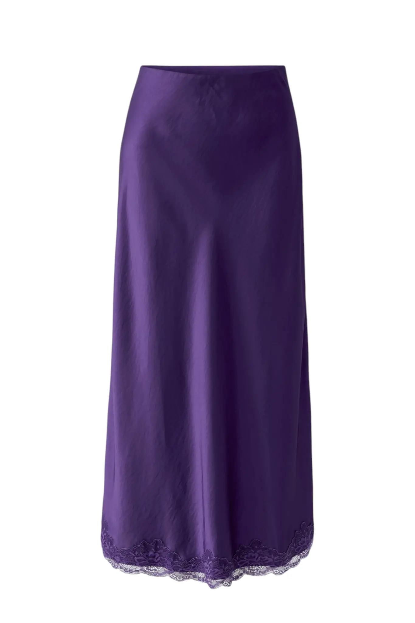 Satin Maxi Skirt - Purple