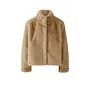 Short Faux Fur Coat - Beige