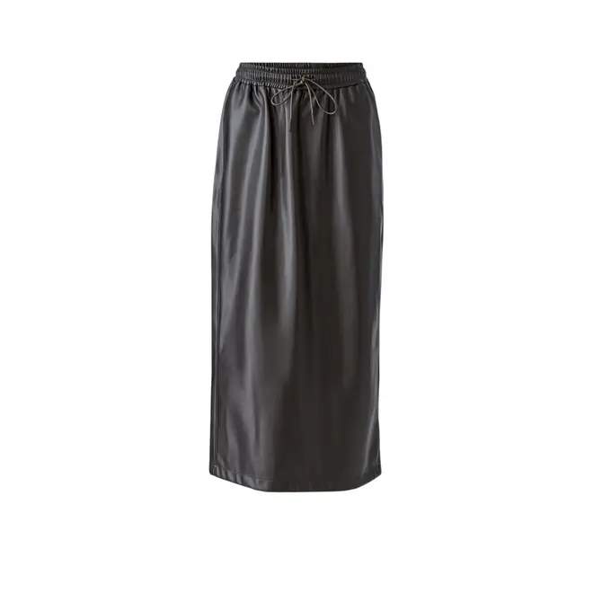 Leather Maxi Skirt - Dark Brown